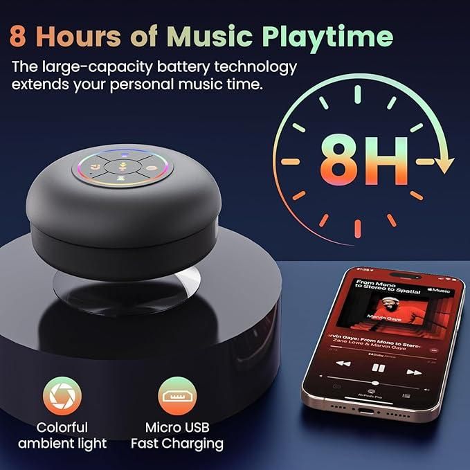 Large Suction Cup Waterproof Bluetooth Speaker - Gadget God
