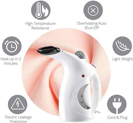 Fast Heat-up Portable Handheld Garment/Facial Vapor Steamer Iron Brush for Home and Travel Handy (Multicolour) - Gadget God