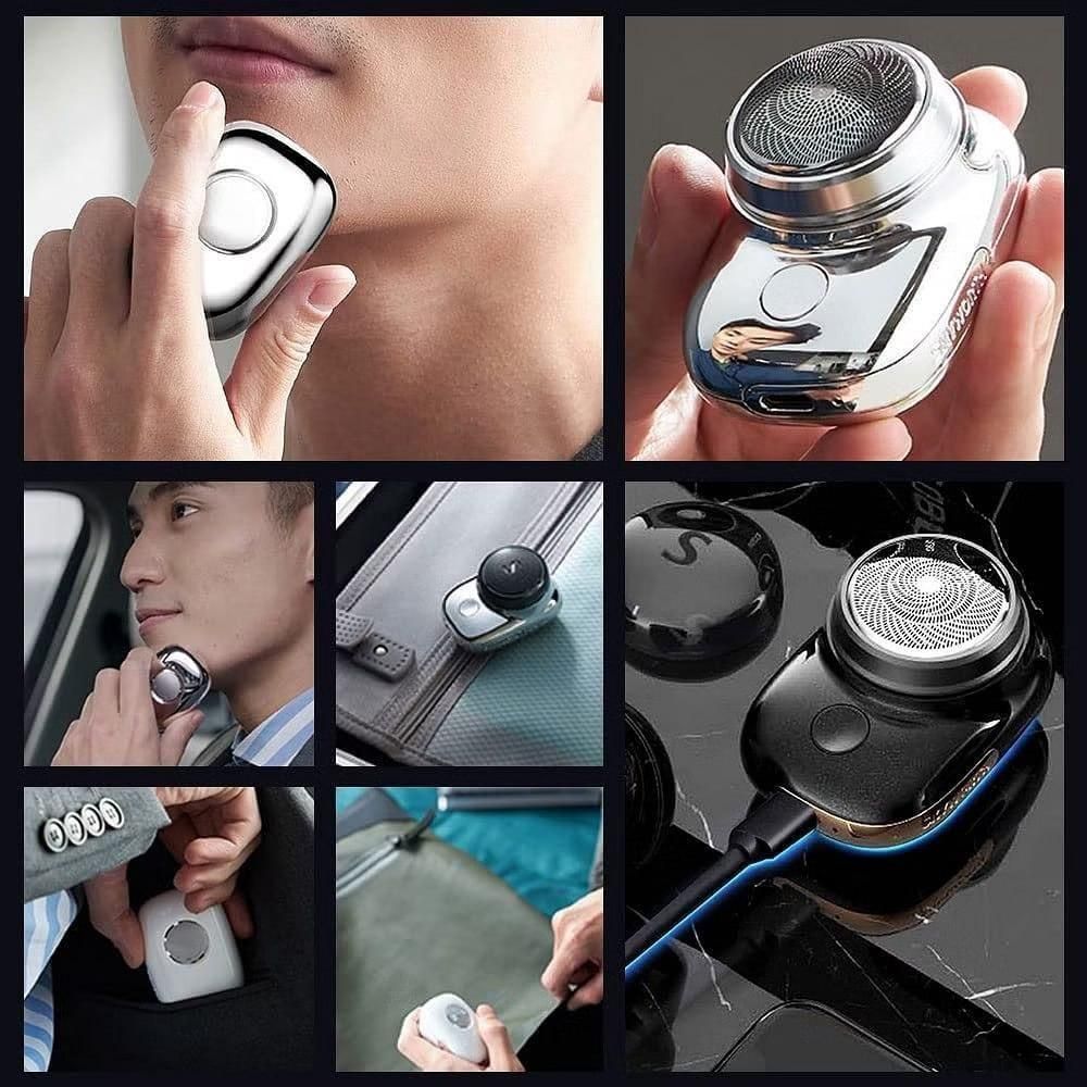Portable Waterproof Mini Shaver – Dual-Use Wet & Dry, Rechargeable Electric Razor for Men