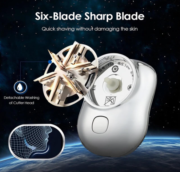 Portable Waterproof Mini Shaver – Dual-Use Wet & Dry, Rechargeable Electric Razor for Men