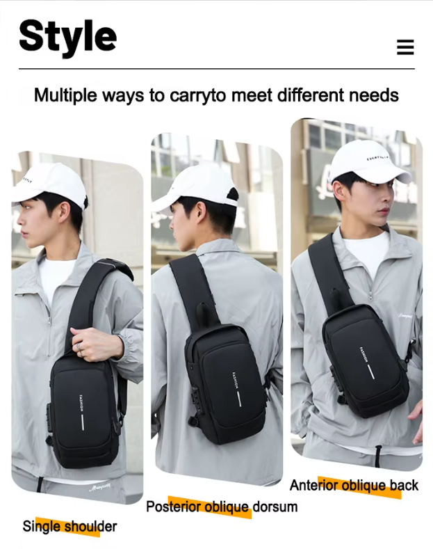 Crossbody Sling Bag for Men & Women